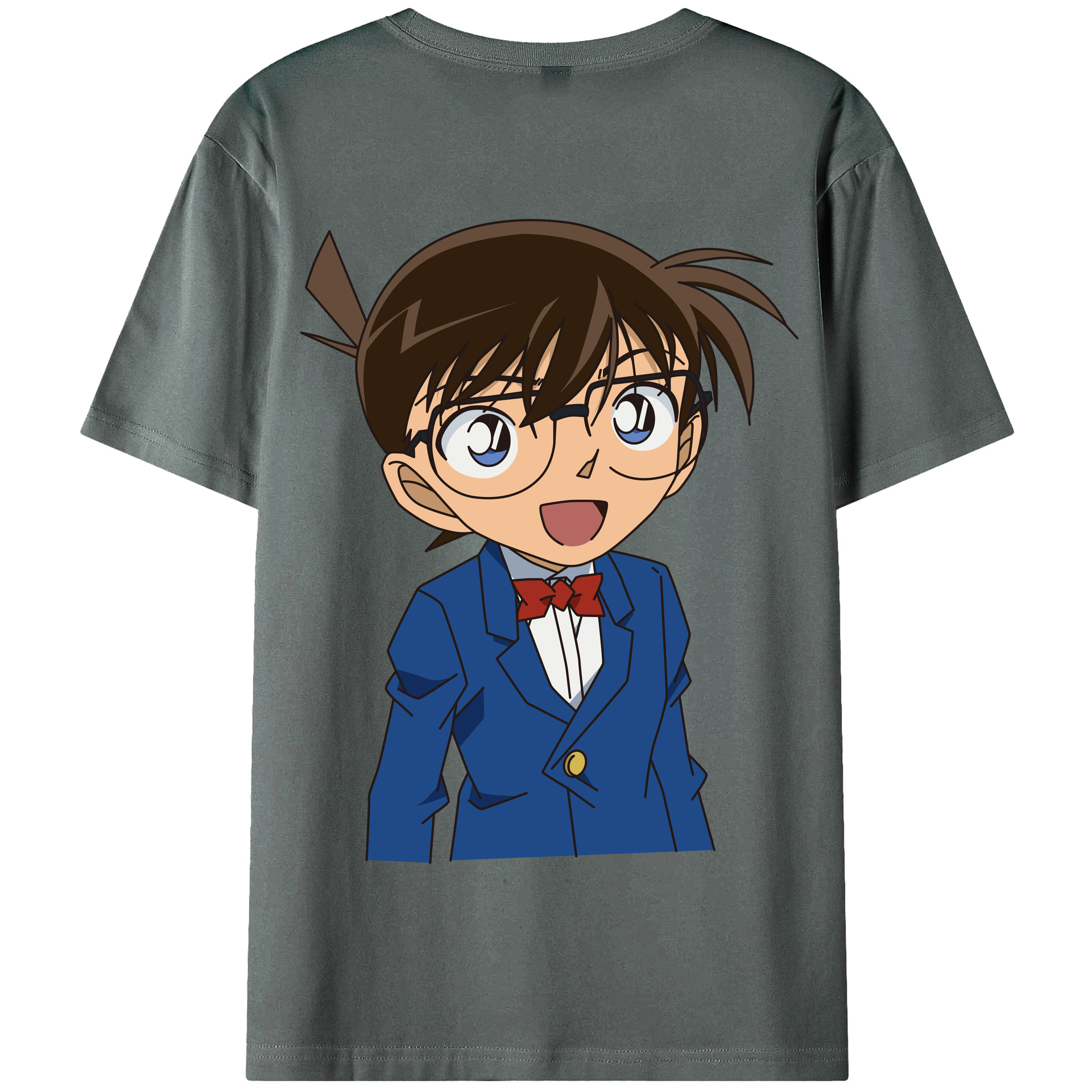 （画像用） 名探偵コナン 江戸川 コナン Detective Conan Conan Edogawa 綿100％半袖Tシャツ（背面プリント）